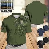 Personalized Canadian Veteran/ Solider Camo Polo Shirts