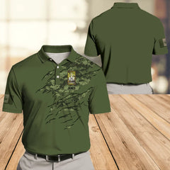 Personalized Canadian Veteran Solider Camo Polo Sh