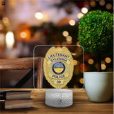 Police Badge Lighted Plaque - Customizable LED Display for Honoring Law Enforcement Professionals and Celebrating Their Dedication