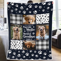 Custom Photo You Were My Favorite Hello And My Hardest Goodbye - Memorial Personalized Custom Blanket