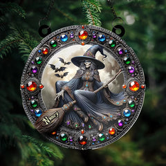 Wicked Witch Home Decor Personalized Witch Round Suncatcher For Halloween