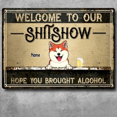 Pawzity Welcome To Our Shitshow Metal Welcome Sign_ (2)