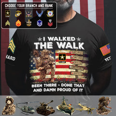 Custom Veteran World Tour Shirt - Personalized Branch, Rank, and Locations