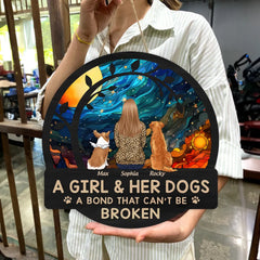 A Bond That Can't Be Broken - Dog & Cat Personalized Wooden Sign - Gift For Pet Owners, Pet Lovers