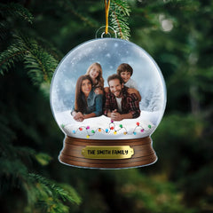 Custom Photo Magic Time - Family Personalized Custom Ornament - Acrylic Custom Shaped - Christmas Gift For Family Members