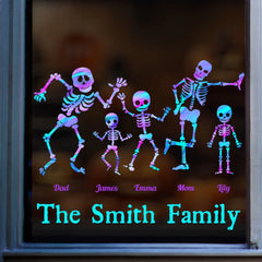 Whimsical Skeleton Family - Customizable Decal for Celebrating Your Unique Family Bond