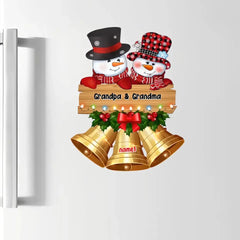 Customized Snowman Papa Nana Family Christmas Gift Xmas Sticker