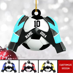 Personalized Soccer Goal Keeper Christmas Ornament - Gift For Soccer Lovers - 2024 New Release