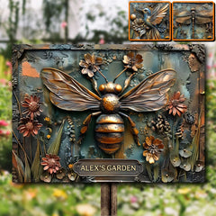 My Little Garden - Personalized Gardening Rectangle Metal Sign