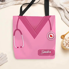 Personalized Nurse with Name Tote Bag_ Custom Bag_y (1)