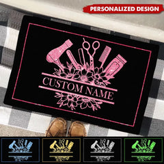 Personalized Hair Stylist Doormat-Gifts For Hairstylist (1)