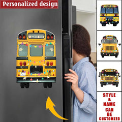 2024 New Release Customized School Bus Christmas Gift Xmas Sticker and Fridge Magnet Decal