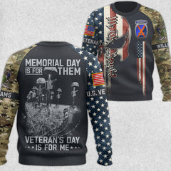 Memorial Day Is For Them Veterans Day Is For Me Skull Veteran Day All Over Print Shirt Gift For Veteran