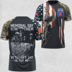 Memorial Day Is For Them Veterans Day Is For Me Skull Veteran Day All Over Print Shirt Gift For Veteran