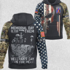 Memorial Day Is For Them Veterans Day Is For Me Skull Veteran Day All Over Print Shirt Gift For Veteran