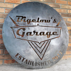 Custom Metal Garage Sign - Personalized Vintage Style with Customizable Year